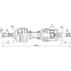 полуоска OPEN PARTS DRS6315.00