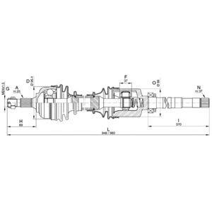 полуоска OPEN PARTS DRS6316.00