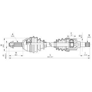 полуоска OPEN PARTS DRS6321.00