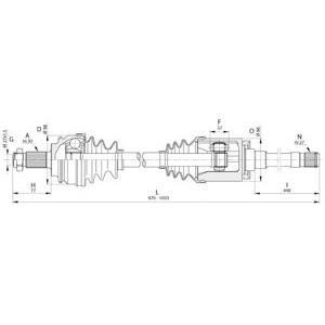 полуоска OPEN PARTS DRS6339.00 