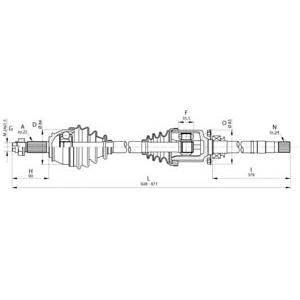 полуоска OPEN PARTS DRS6341.00