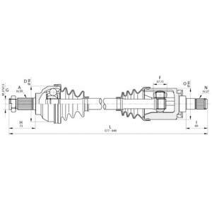 полуоска OPEN PARTS DRS6342.00 