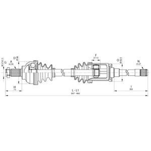 полуоска OPEN PARTS DRS6354.00