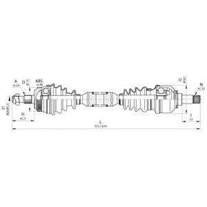 полуоска OPEN PARTS DRS6362.00