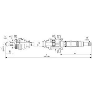 полуоска OPEN PARTS DRS6363.00