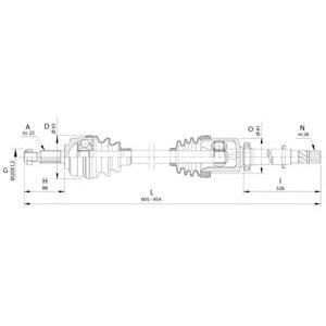 полуоска OPEN PARTS DRS6386.00 