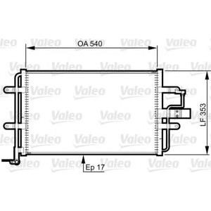 кондензатор, климатизация VALEO 814357 
