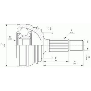 комплект каре за полуоска OPEN PARTS CVJ5005.10 