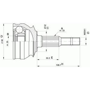 комплект каре за полуоска OPEN PARTS CVJ5007.10 