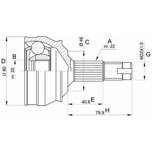 комплект каре за полуоска OPEN PARTS CVJ5011.10 