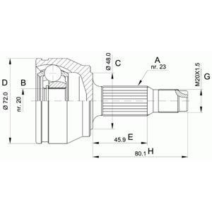 комплект каре за полуоска OPEN PARTS CVJ5037.10 