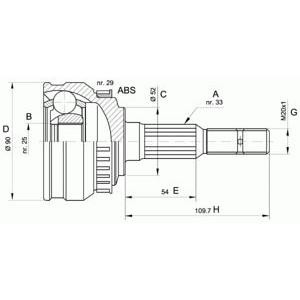 комплект каре за полуоска OPEN PARTS CVJ5047.10 