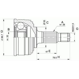 комплект каре за полуоска OPEN PARTS CVJ5049.10 