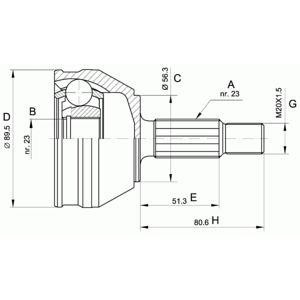 комплект каре за полуоска OPEN PARTS CVJ5081.10 