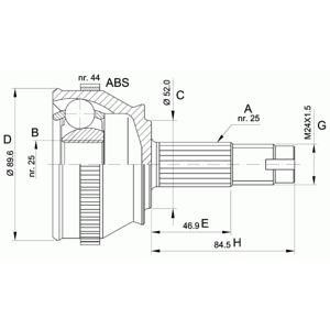 комплект каре за полуоска OPEN PARTS CVJ5092.10 