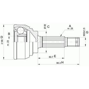 комплект каре за полуоска OPEN PARTS CVJ5103.10 