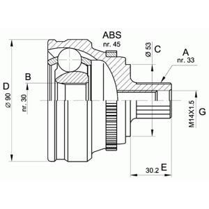 комплект каре за полуоска OPEN PARTS CVJ5110.10 