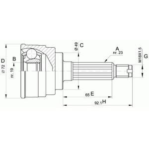 комплект каре за полуоска OPEN PARTS CVJ5112.10 