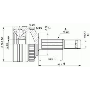 комплект каре за полуоска OPEN PARTS CVJ5114.10 