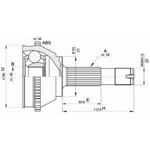 комплект каре за полуоска OPEN PARTS CVJ5118.10 