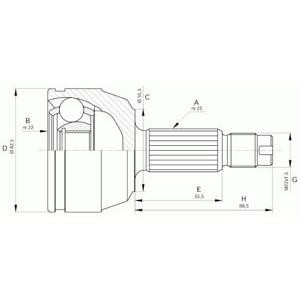 комплект каре за полуоска OPEN PARTS CVJ5123.10 