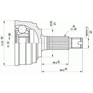 комплект каре за полуоска OPEN PARTS CVJ5129.10 