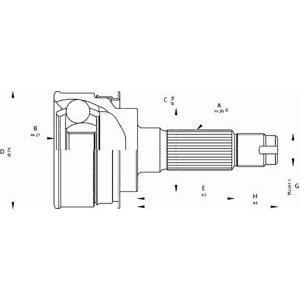 комплект каре за полуоска OPEN PARTS CVJ5136.10 
