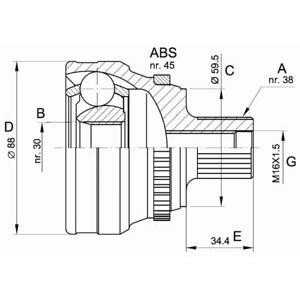 комплект каре за полуоска OPEN PARTS CVJ5139.10 