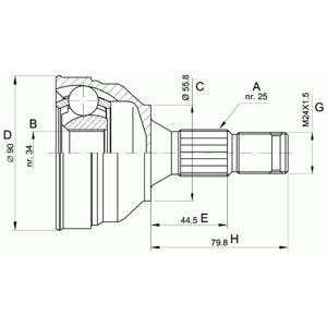 комплект каре за полуоска OPEN PARTS CVJ5141.10 