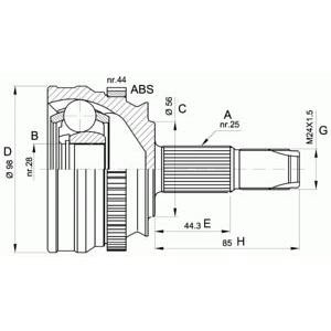 комплект каре за полуоска OPEN PARTS CVJ5153.10 