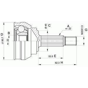 комплект каре за полуоска OPEN PARTS CVJ5158.10 