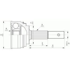 комплект каре за полуоска OPEN PARTS CVJ5163.10 