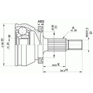 комплект каре за полуоска OPEN PARTS CVJ5167.10 