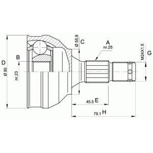 комплект каре за полуоска OPEN PARTS CVJ5177.10 