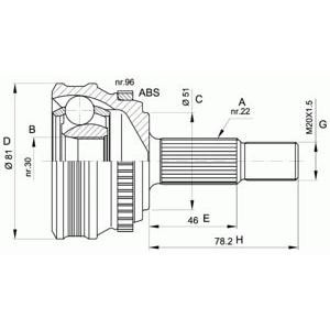 комплект каре за полуоска OPEN PARTS CVJ5185.10 