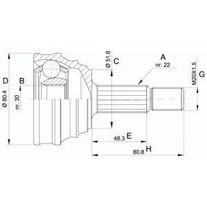 комплект каре за полуоска OPEN PARTS CVJ5190.10 