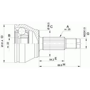 комплект каре за полуоска OPEN PARTS CVJ5192.10 