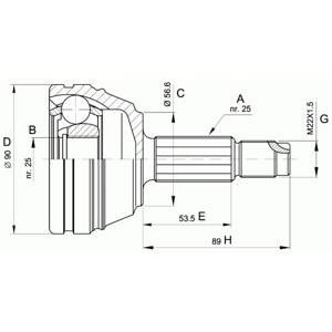 комплект каре за полуоска OPEN PARTS CVJ5198.10 
