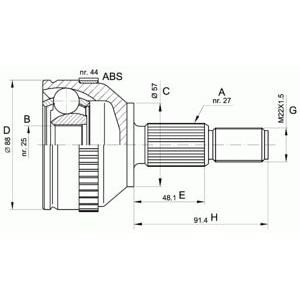 комплект каре за полуоска OPEN PARTS CVJ5200.10 