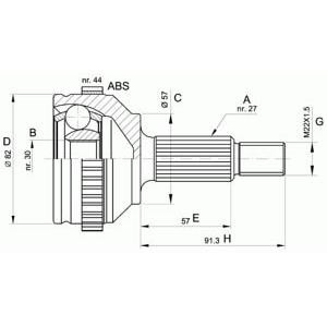 комплект каре за полуоска OPEN PARTS CVJ5201.10 