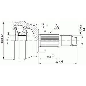 комплект каре за полуоска OPEN PARTS CVJ5209.10 