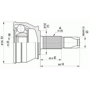 комплект каре за полуоска OPEN PARTS CVJ5211.10 