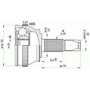 комплект каре за полуоска OPEN PARTS CVJ5212.10 