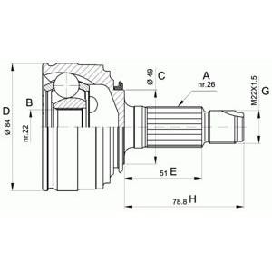 комплект каре за полуоска OPEN PARTS CVJ5219.10 