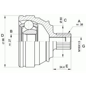 комплект каре за полуоска OPEN PARTS CVJ5228.10 