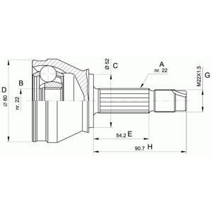 комплект каре за полуоска OPEN PARTS CVJ5229.10 