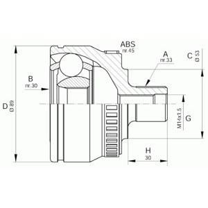 комплект каре за полуоска OPEN PARTS CVJ5233.10 