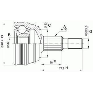 комплект каре за полуоска OPEN PARTS CVJ5235.10 