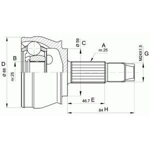 комплект каре за полуоска OPEN PARTS CVJ5239.10 