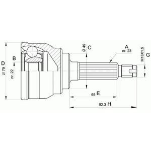 комплект каре за полуоска OPEN PARTS CVJ5246.10 